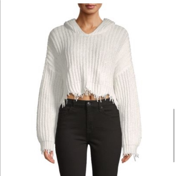 Wildfox Sweaters - Wildfox White Marley Hooded Sweater
